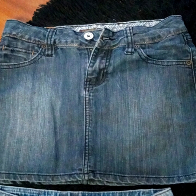 Jean Skirts Both Size 5 Dark One Brand Is Zd Light One Is Fun House Untage